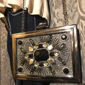 ALDO women’s Absolut Clutch black and grey fancy